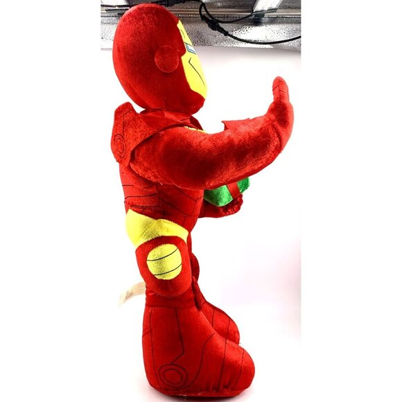 Marvel Avengers Iron Man With Present 22'' Christmas Greeter Free-Standing Doll - Picture 5 of 8